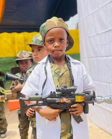 Pupils in career day uniforms at ASMA
